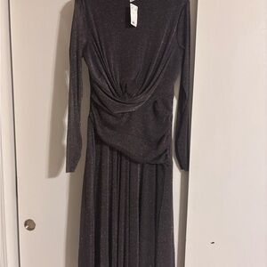 Elegant Brown Long Sleeve Dress